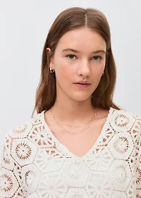 Transparent crochet dress