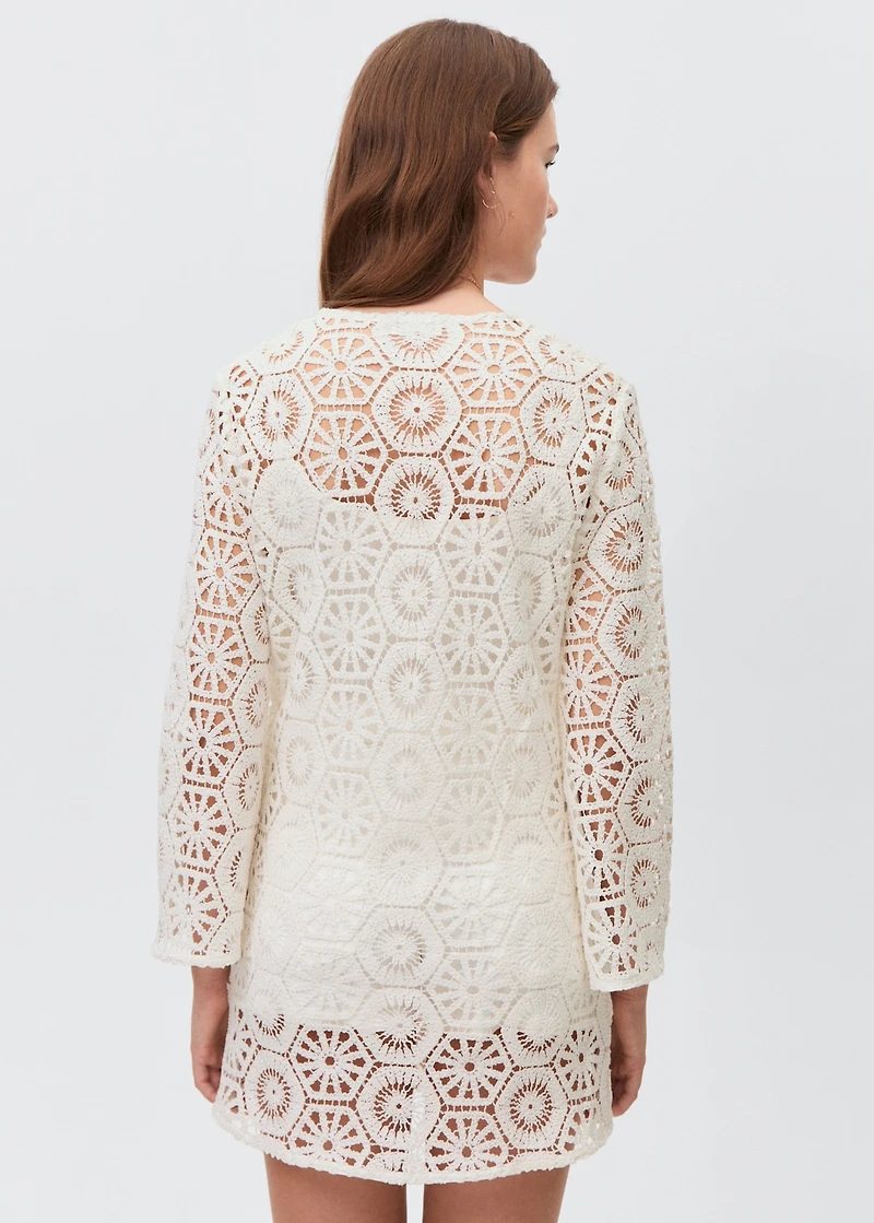 Transparent crochet dress