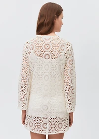 Transparent crochet dress