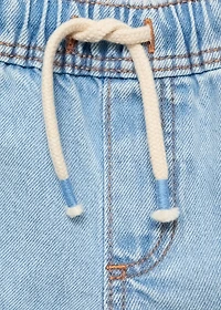 Denim cargo shorts