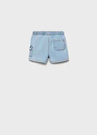 Denim cargo shorts