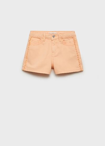Denim shorts with side detail