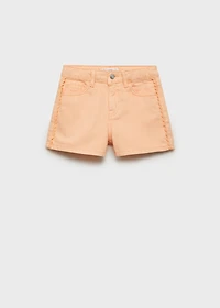 Denim shorts with side detail