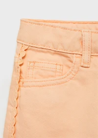 Denim shorts with side detail