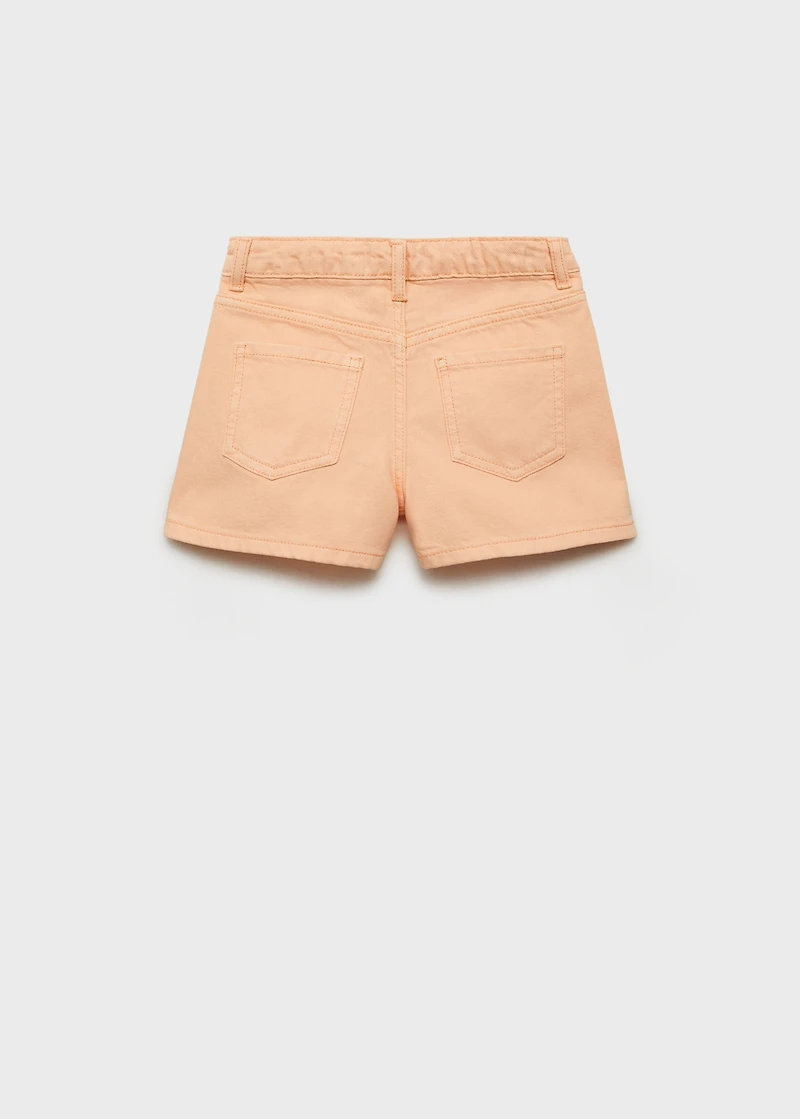 Denim shorts with side detail