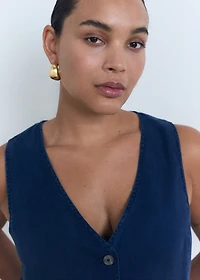 Denim-effect lyocell vest