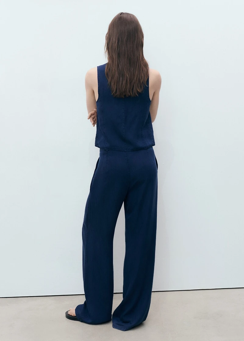 Denim-effect lyocell vest