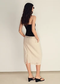 Ribbed halter-neck top