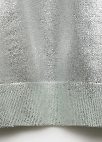 Short-sleeved foil knitted sweater