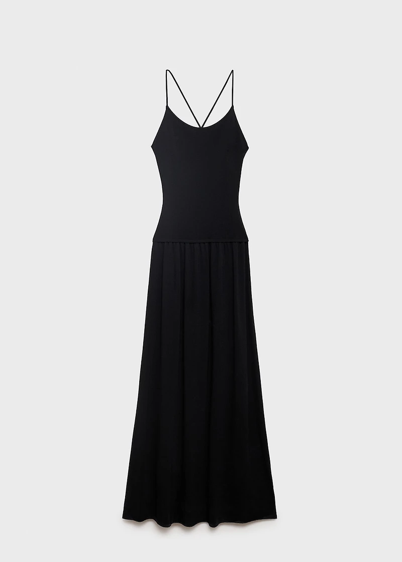 Cross-back knitted dress