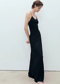 Cross-back knitted dress