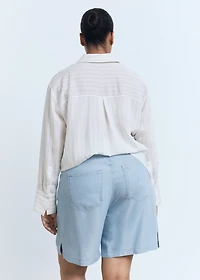 Straight-fit lyocell bermuda shorts