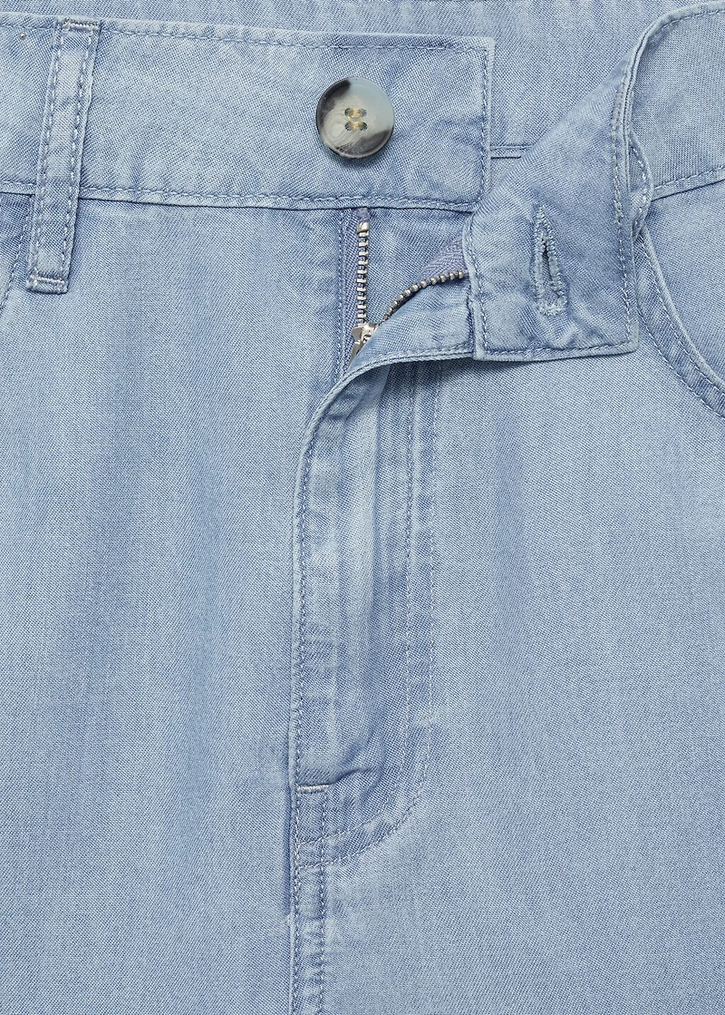 Straight-fit lyocell bermuda shorts