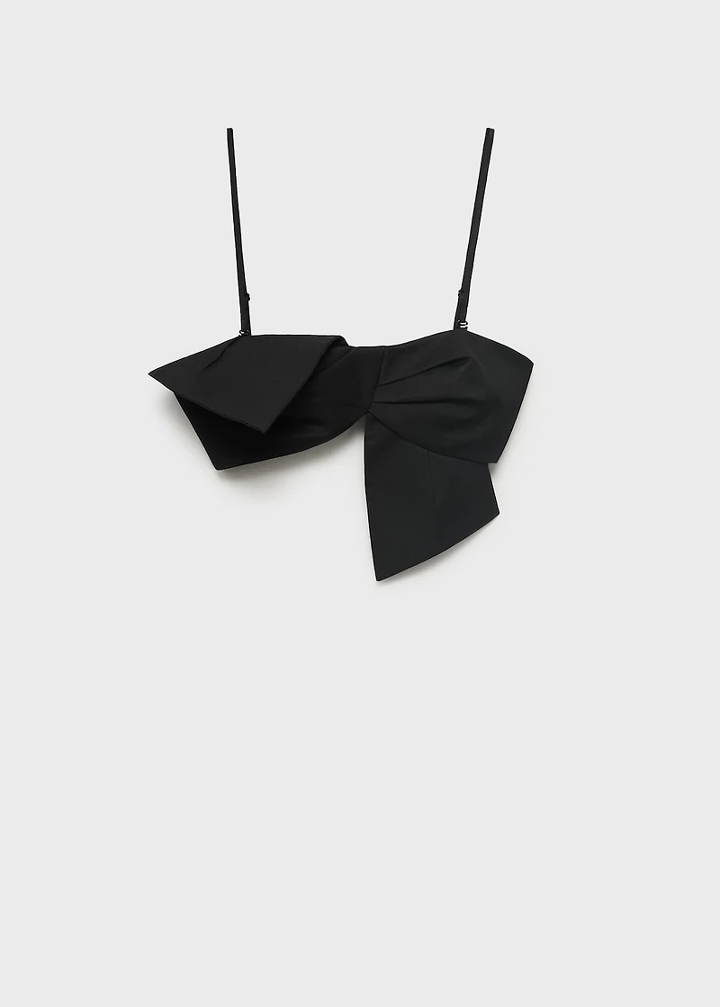 Bow-design crop top