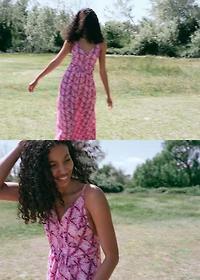 Long dress with open back