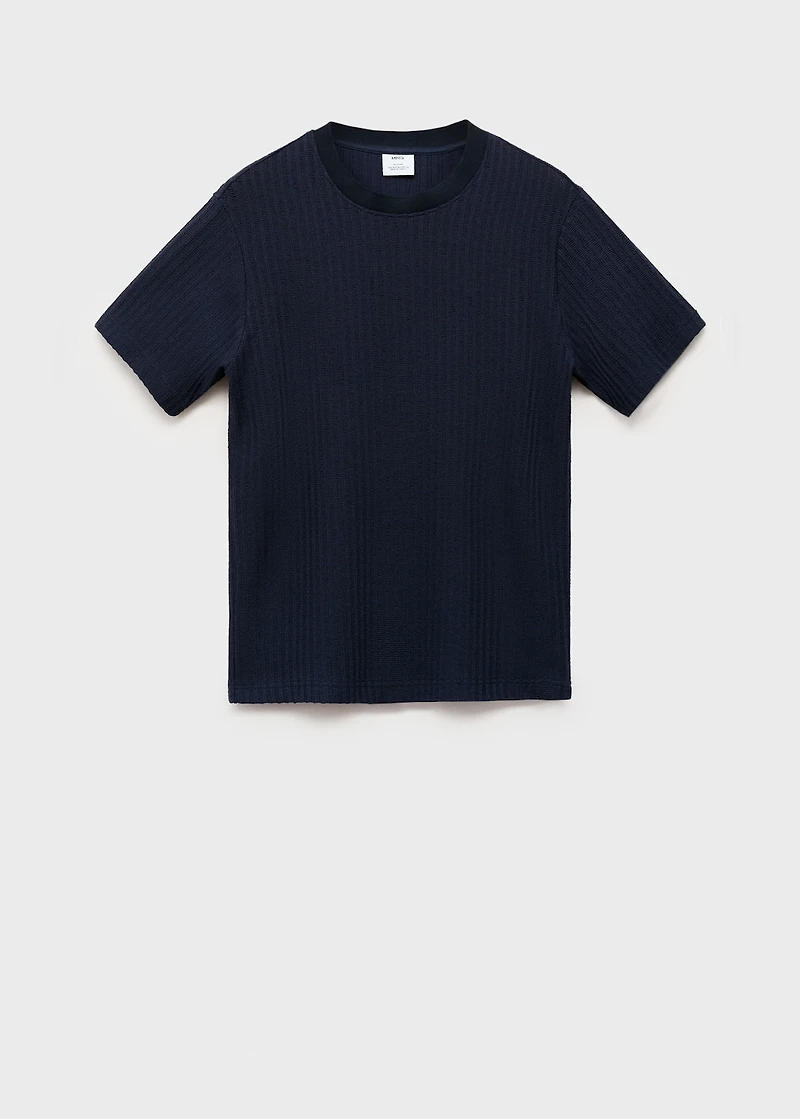 Ribbed  knit t-shirt