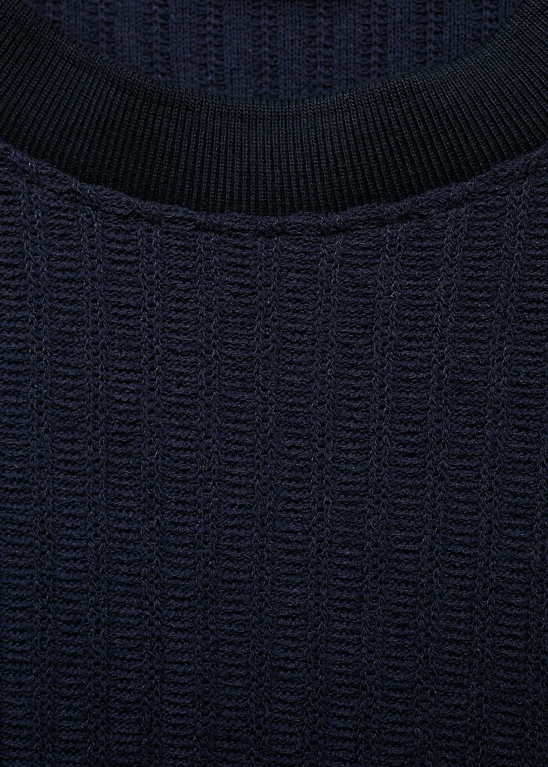 Ribbed  knit t-shirt