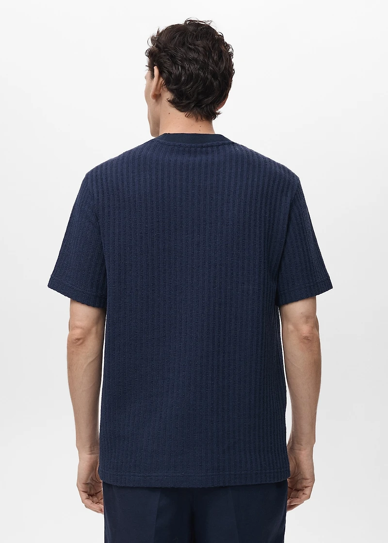 Ribbed  knit t-shirt