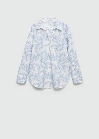 Shirt with floral embroidery