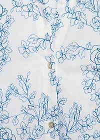 Shirt with floral embroidery