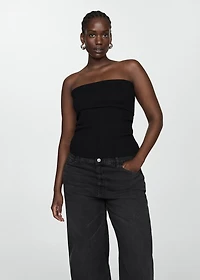 Strapless knitted top