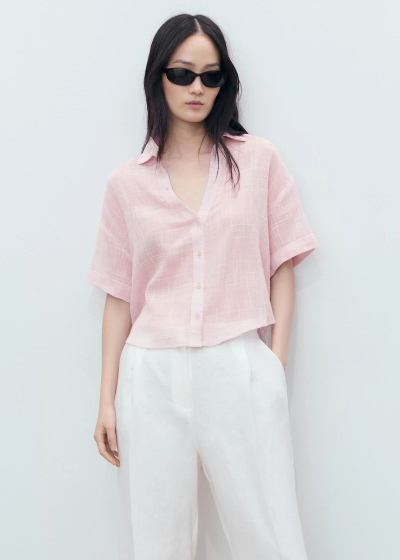 Semi-transparent striped shirt