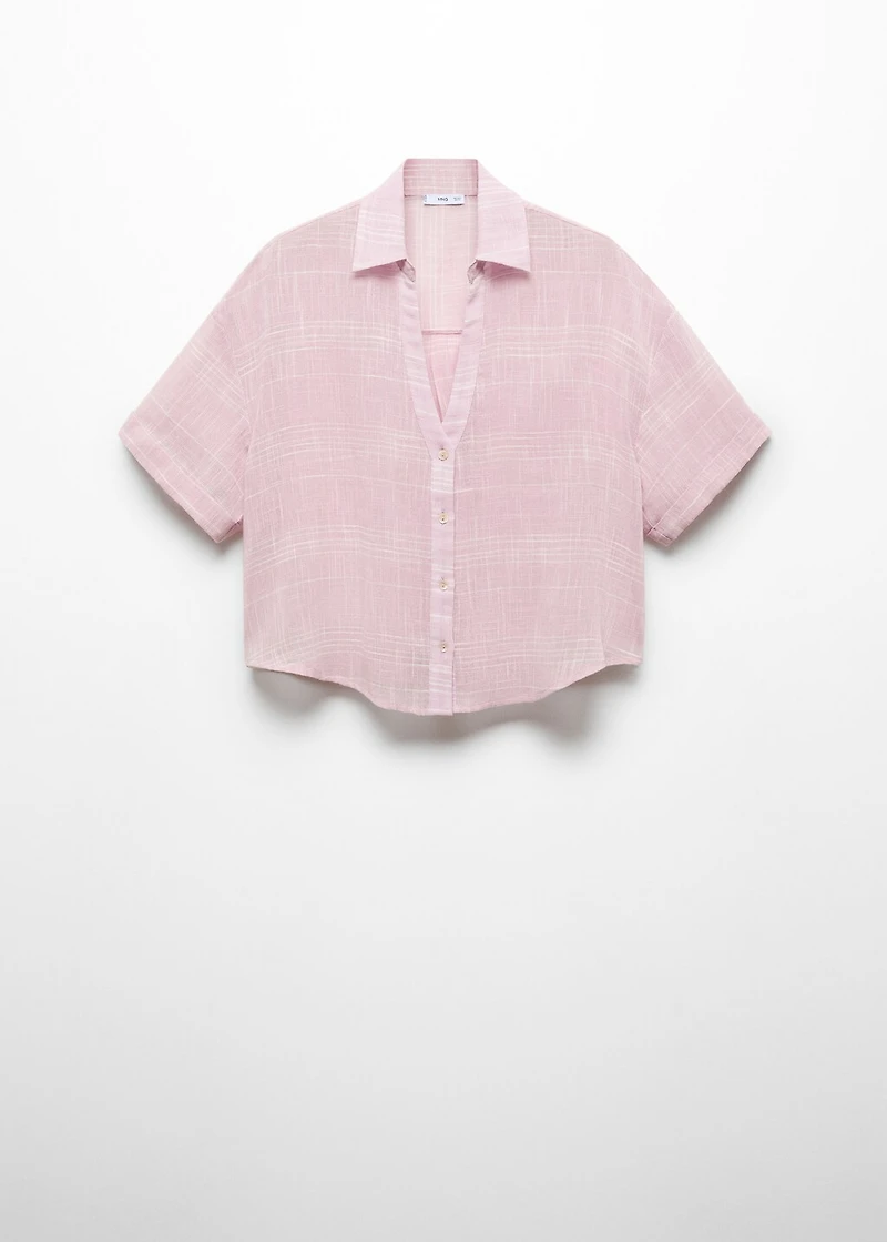 Semi-transparent striped shirt