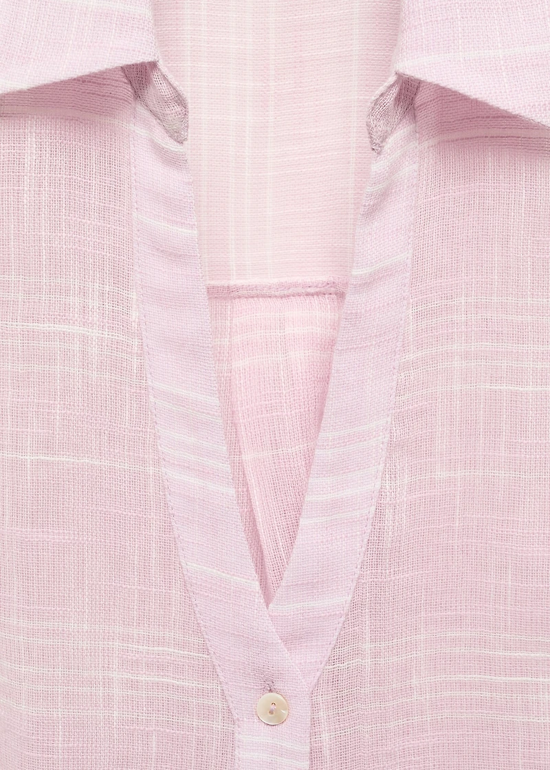 Semi-transparent striped shirt