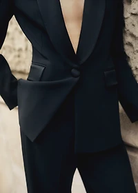 High-waist flared pants