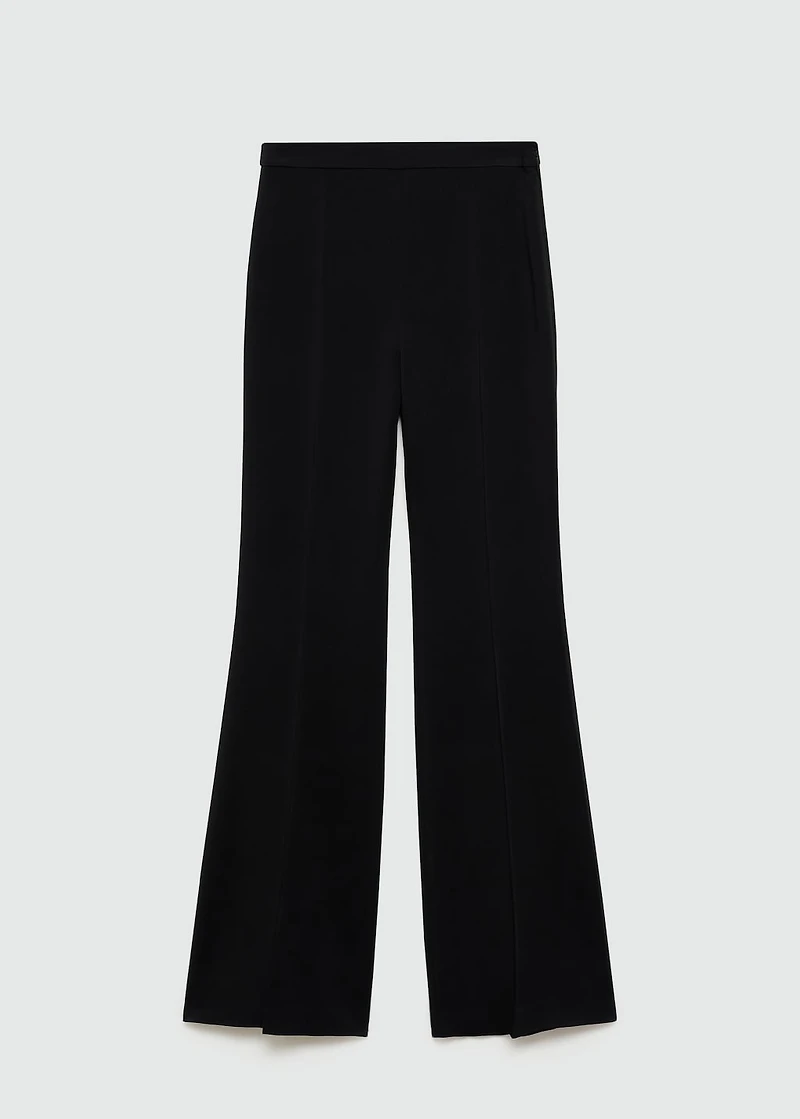 High-waist flared pants