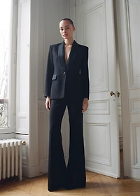 High-waist flared pants