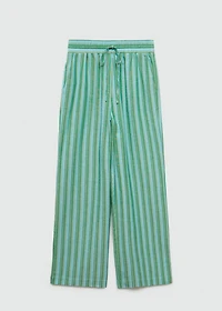 Straight striped trousers