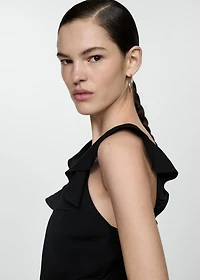 Long jumpsuit with tassel belt