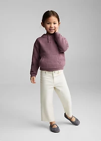 Seamless jeans with frayed hem