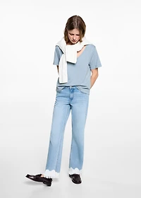 Tie-dye straight jeans