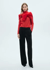 Semi-transparent turtleneck sweater