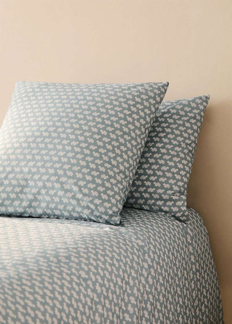 Cotton percale printed children's pillowcase 50x75 cm