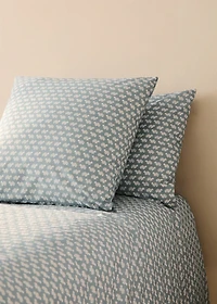 Cotton percale printed children's pillowcase 50x75 cm