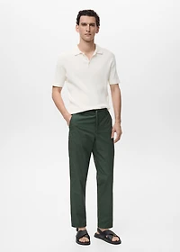 Poplin cotton pants