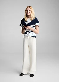 Snoopy striped t-shirt with knot detail