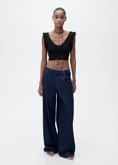 Crop top with bow on the back