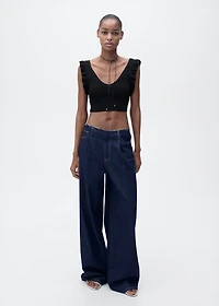 Crop top with bow on the back