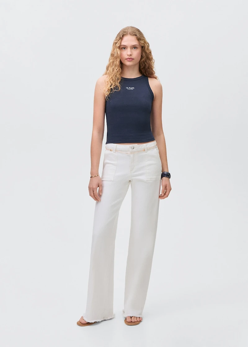 Message cotton T-shirt