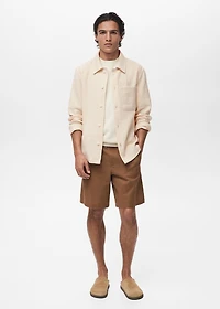 Structured cotton overshirt
