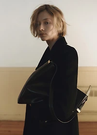 Shopper bag with metallic detail