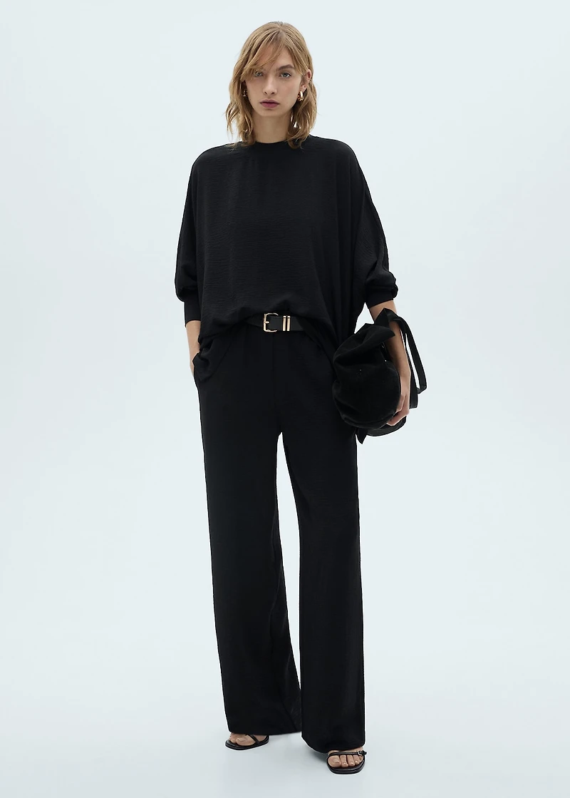 Straight knitted pants