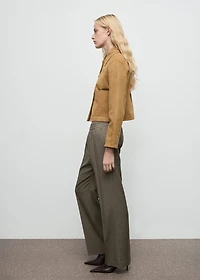 Wide leg pants with elastic waist