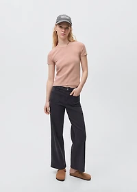 Ribbed crop T-shirt