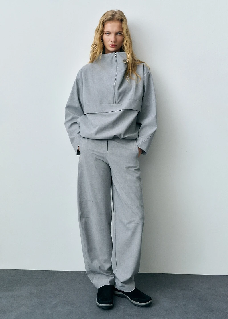 Leather clogs with track sole