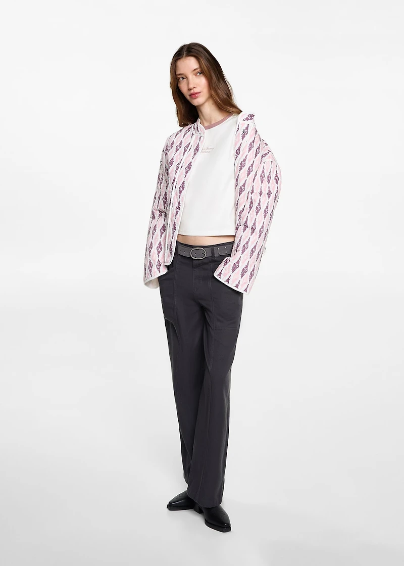 Message crop T-shirt